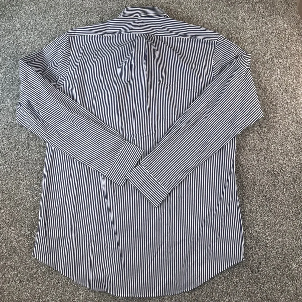 Polo Ralph Lauren Button Down Shirt Mens Large Navy Striped Classic Fit NWT